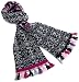 Lucky Brand Womens Juxtaposed Scarf, Black, One Size