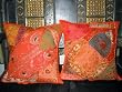 2 Gorgeous Orange Pillow Cushion Covers From India Free Shipping
