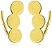 gorjana Matte Gold Circle Ear Climber Stud Earrings