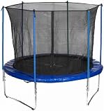 Mastec Trampoline de jardin 305 cm - Filet de sécurité - bleu