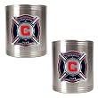Chicago Fire Soccer 2pc Stainless Steel Can Holder Set - Primary Team Logo MAJOR-LEAGUE-SOCCER Soccer