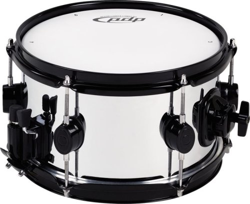 Pacific Drums by DW 805 Chrome-Over-Steel Snare Drum, Black Hardware 6 X 10