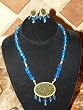 Birthday Gift-22k Gold Plated Beaded Thewa Necklace Set Ethnic Design Set 3pc(Brand New) Free Shipping