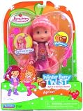Eigenschaften PLAYMATES Emily Erdbeer/Strawberry Shortcake / Strawberry Shortcake / Emily Erdbeer 2007 - Winter Berry Twist - Apricot - Doll/Puppe ca. 18cm - duftet nach Aprikose + Hot Cocoa - OVP
