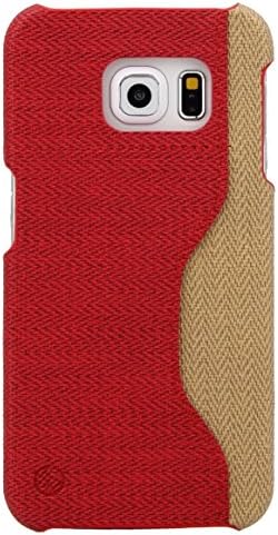 Samsung Galaxy S6 Edge case, JustOla [J-Fab Series] Wallet Card Slot, Slim, Perfect fit, Scratch Protection with Vibrant Trendy Color for Samsung Galaxy S6 Edge card case cover (2016) - Red