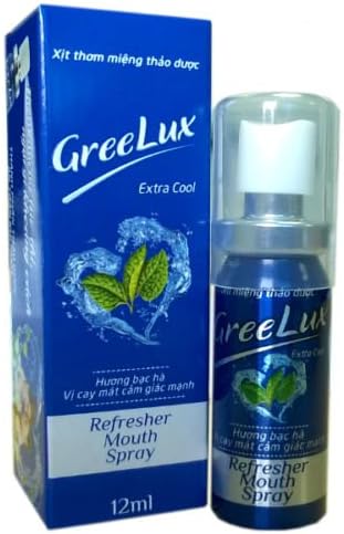 Greelux Herbal Refresher Mouth Spray, 05 Bottles X 12 Ml, Extra Cool