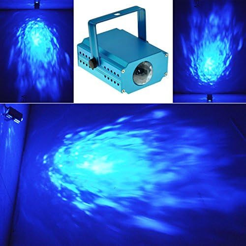 FreeDancer 3W LED Protable Moving Waves Ocean Stage Light Projection Night Light DJ Party Light Wedding Bar Show Water Wave Effect Rapple Projector (Blue)