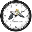Mother Goose No.1 by Artist: Sylvia Long Wall Clock by WatchBuddy Timepieces (Slate Blue Frame)