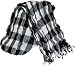 Okutani Buffalo Check Scarf (White/Black)