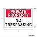 Private Property Sign, Private Property No Trespassing Sign, 3M Quality Prismatic Reflective, Laminated-Durable, High Gauge Aluminum, 14X10, USA Made