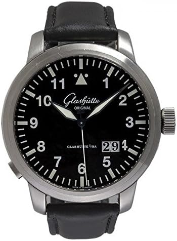 Glashutte Senator Navigator black mens Watch 100-03-07-04-04 (Certified Pre-owned)