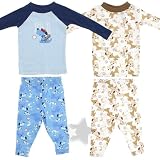 Baseball Doggie Set of Two Cotton Pajamas for Baby Boys