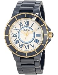 a_line Womens 20040-WWWRR Marina White/Rose Ceramic Watch