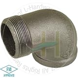 NUSET 1 1/2 Malleable Black Iron Street Elbow - 90 Degrees (B92-40)
