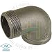 NUSET 1 1/2 Malleable Black Iron Street Elbow - 90 Degrees (B92-40)