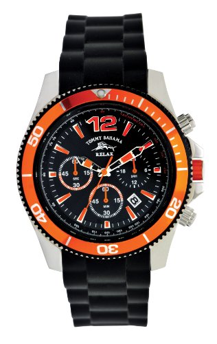 Tommy Bahama RELAX Mens RLX3017 Haverstraw Diving Bezel Chronograph Black Dial Watch Tommy Bahama RELAX Mens RLX3017 Haverstraw Diving Bezel Chronograph Black Dial Watch