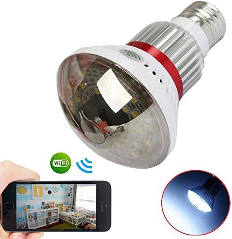 HD720P WiFi Hidden Camera Mirror Bulb P2P IP Network Camera Audio Video Recorder Baby Monitor Support IOS Andriod PC Remote View