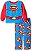 DC Comics Boys' Toddler Boys' Superman Strong Uniform 2-Piece Fleece Pajama Set, Red, 3T