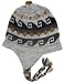 Handmade Lightweight Alpaca Natural Fiber Hat with Earflaps - Andean Gray Art (One Size Fits Most Women, Stretches Easily)