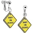 Baby on Board Sign Clip Earrings