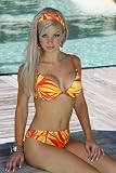 Women's Swimsuit Separate by Blue Sky Swimwear Power Pad Top; red/orange: Swimwear Top Only
