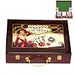 Vegas Sign Wooden Poker Set, 300 pc., 11.5g two-tone chips