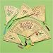 8 inch Wooden Floral Fans (6PC)