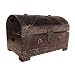 Piratenkiste 23x16x16 cm dunkel Schatztruhenlook Massivholz Aufbewahrungsbox Antiklook