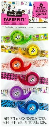 Tapeffiti Awesome Robots Tape Set (1 Pack of 6 Decorative Mini-Tapes)