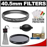 Sunpak 40.5mm UV Ultraviolet Glass Filter & 40.5mm Circular Polarizer Filter with Nikon Cleaning & Accessory Kit for Nikon 1 V1, J1 Interchangeable Lens Digital Camera with 10mm f/2.8, 30-110mm VR & 10-30mm Lens