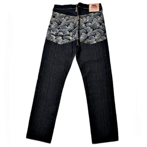 RMC Martin Ksohoh Full back Off White Tsunami Wave denim jeans REDM1787.