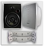 1 Pair (2) New Acoustic Audio 400 Watt 2-Way All Weather Indoor Outdoor Surround Speakers AW650W2PKG