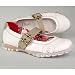 s.OLIVER KIDS, Mädchen Ballerina, verstellbare Schliesse, Decksohle  Leder, cremeweiss-natur