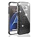 MEKO Galaxy S7 Case, Shiny Sparkle Glitter Bling Case -Built-in Glitter Soft Gel Flexible Firm Rubber Case for Samsung Galaxy S7- (Black)