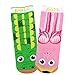 Ladybug and Caterpillar, Dolphin and Fish, Cow and Pig - Toddler Sock Set - Sunny Sidekicks Mismatched Friends 3-Pack