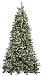 6.5' Pre-Lit Frosted Edina Slim Artificial Christmas Tree - Clear Lights