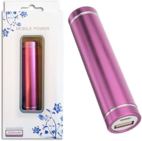 Halfdirect Original Metallic 2600mAh External Portable Power Bank Backup Battery USB Charger For All Apple, Samsung Galaxy, HTC, Nokia, LG Mobile Phones (Baby Pink)