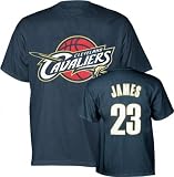 LeBron James Majestic Player Name and Number Navy Cleveland Cavaliers T-Shirt