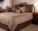 8pc Southern Textiles Urban Ridge Beige Brown Cal King Bedding Bed in a Bag Comforter Set