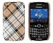 Hard Plaid Case for BlackBerry Curve 8520 / 8530 / 9300 - Beige