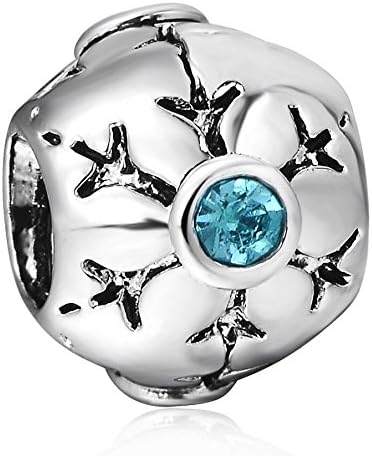 You Choose Multi-Selection Silver Charms Pendents Beads Fits Pandora &amp; Similar Bracelets (Crystal Snowflake)