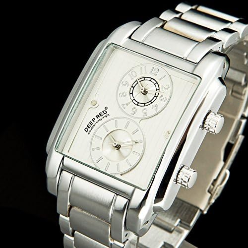 Timiep Deepred Men's Fashion Squal Stainless Steel Men Quartz Chronograph Watches