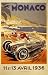 Monaco Grand Prix 1936 by George Ham. CANVAS ROLLED. 26.00 inches width by 40.00 inches height. Highest Quality Art Poster Print