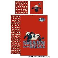 Global Labels G 69 600 SDS1 110 Shaun Das Schaf - Relax Wendebettw�sche Renforc� 135 x 200 Bettbezug und 80 x 80 cm Kissenbezug