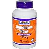 NOW Foods Dandelion Root 500 mg Caps, 100 ct