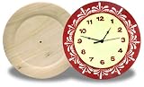 Wooden Plate Clock Kit Is Ready To Paint With Your Own Unique Design
