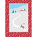 Santa Shoveling Snow Boxed Christmas Cards - 40 ct