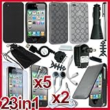 TsirTech 23 Accessory Car Charger Case Bundle for iPhone 4 G 4th
