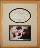 8x10 DADDY'S LITTLE GIRL Picture & Poetry Photo Gift Frame ~ Cream/Hunter Green Mat ~ Heartfelt Keepsake Picture Frame for Dad from his Little Girl on Father's Day, Christmas, Birthday or Valentines Day!