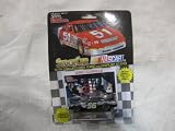 NASCAR #56 Jerry Glanville NFL's Atlanta Falcons Racing Team Stock Car With Driver's Collectors Card And Display Stand. Racing Champions Black Background Red Series 51 Car